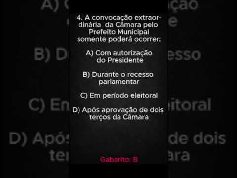 QUESTÃO REGIMENTO INTERNO DA CÂMARA MUNICIPAL DE ESTEIO/RS#esteiors#SimuladoEsteio