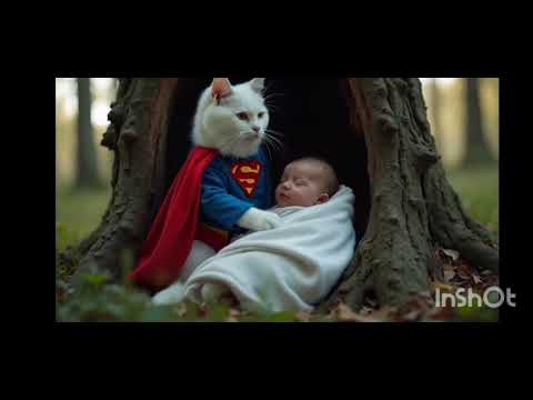 A cat saved a life of baby which was in trouble 😘