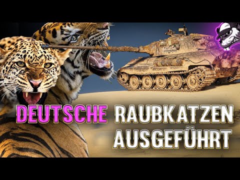 German big cats executed. Tiger 131, Tiger II, and Leopard PTA show their claws. [WoT - DE]