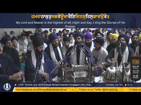 126 Toronto July 2019 Raensabaayee Keertan - Bhai Pritpal Singh Jee Regina