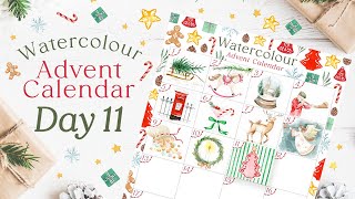 Watercolour Advent Calendar Day 11 | Holiday Painting