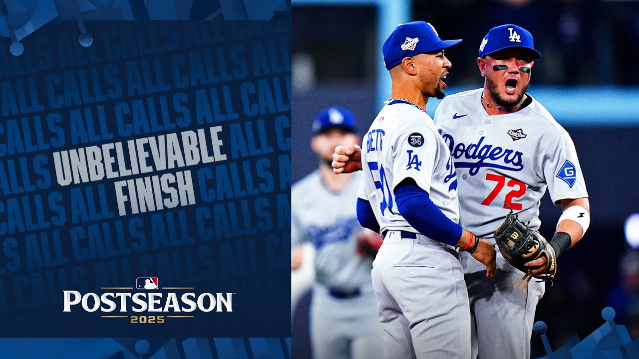 ALL CALLS: The Los Angeles Dodgers turn a CRAZY double play to end Game 6 of the World Series! 🔊