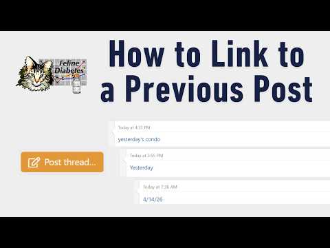 How To Link To A Previous Post Fdmb