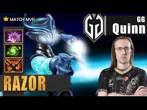 Razor Mid | GG.Quinn | QUINN 10K MMR RAZOR 19-0 MIDLANE DESTROYED RTZ | 7.34c Gameplay Highlight