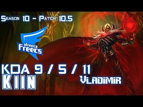 AFs Kiin VLADIMIR vs SHEN Top - Patch 10.5 KR Ranked