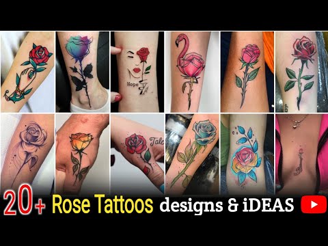 20+ Beautiful Rose tattoo DESIGNS ideas | Red rose tattoo | rose flower tattoos for women girls