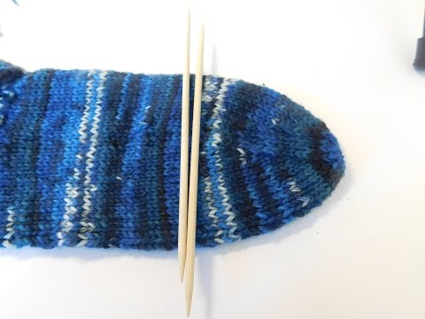 Socken stricken Tutorial - Teil 5 - Die Sockenspitze