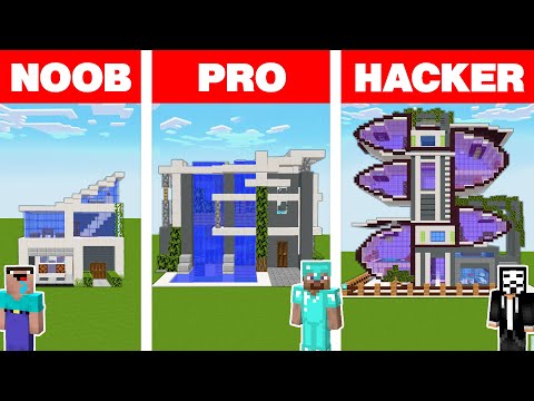 Scorpy - Minecraft NOOB vs PRO vs HACKER: MODERN HOUSE BUILD CHALLENGE Animation