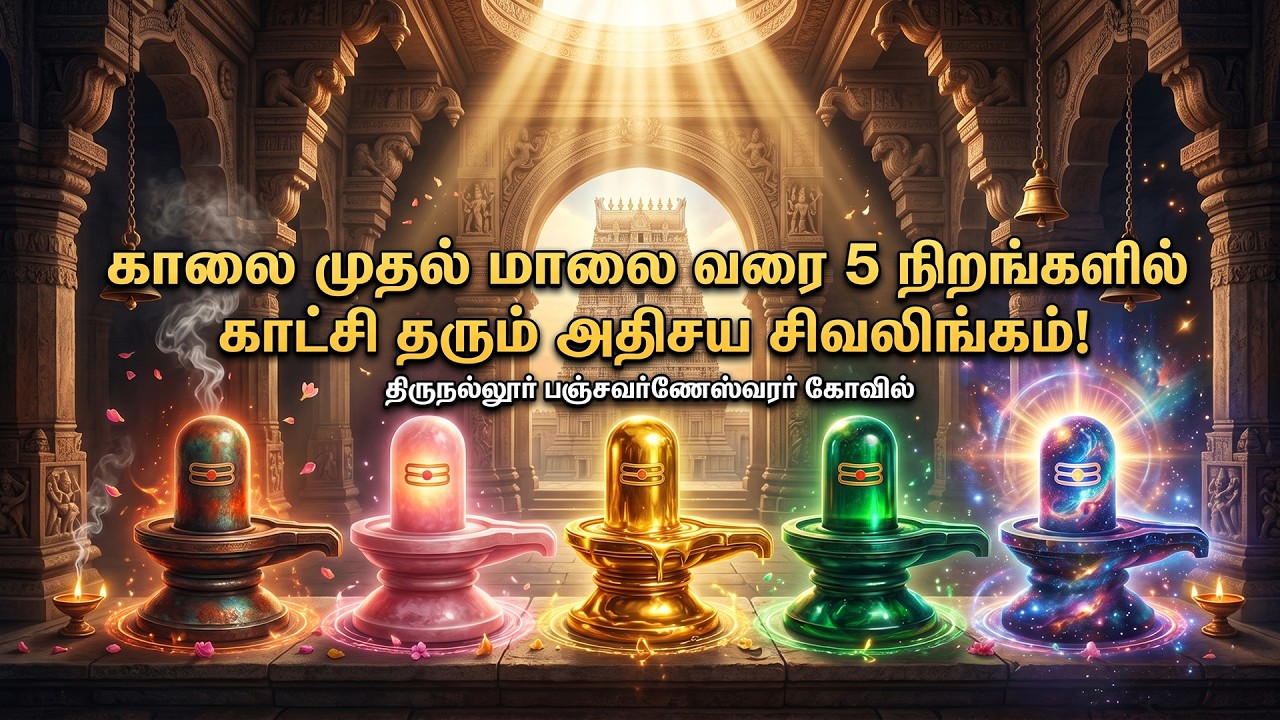 ஒரே நாளில் 5 நிறங்களில் காட்சி தரும் சிவலிங்கம்