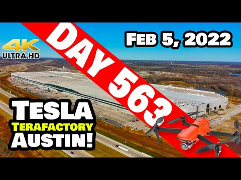 Tesla Gigafactory Austin 4K  Day 563 - 2/5/22 - GIGA TEXAS: THE MOST BEAUTIFUL FACTORY IN AMERICA!