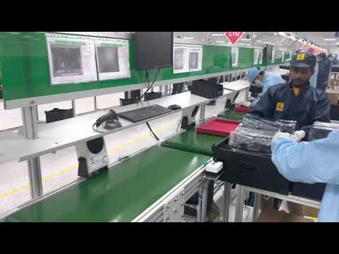 , title : 'Laptop assembly line belt conveyor Param Engineering works laptop manufacturer conveyor'