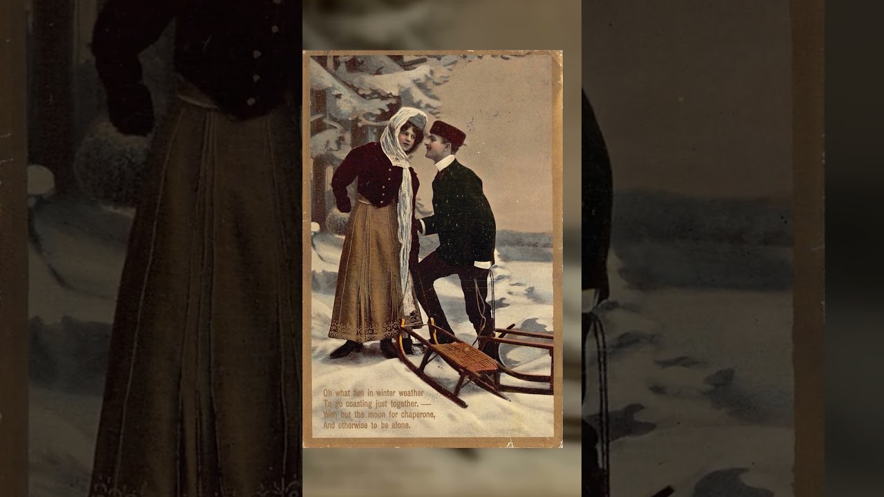 R.E.L. Emaille Series Postcard, Winter Scene, 1911 Postmark Video