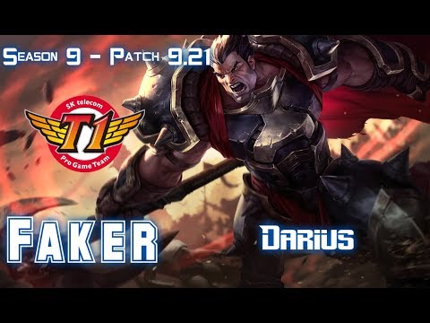 SKT T1 Faker DARIUS vs RENEKTON Top - Patch 9.21 EUW Ranked