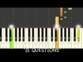 50 CENT Piano Tutorial "21 Questions" 