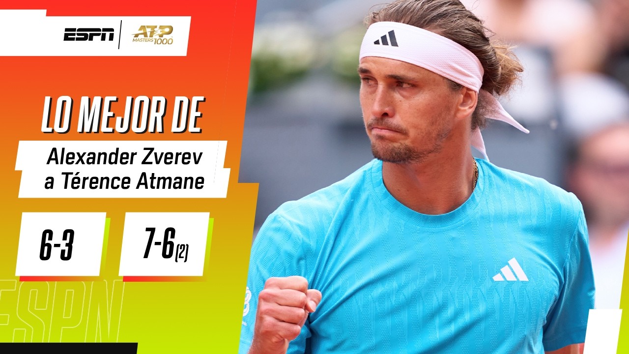 ¡SASCHA, A OCTAVOS! ZVEREV DERROTÓ AL FRANCÉS ATMANE Y SIGUE EN CARRERA EN EL MADRID OPEN | RESUMEN