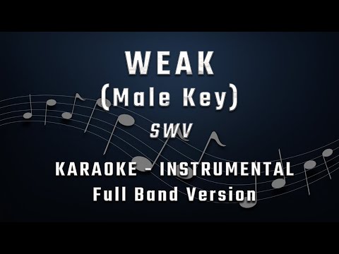 WEAK - MALE KEY - FULL BAND KARAOKE - INSTRUMENTAL - SWV - Stripped Down Version