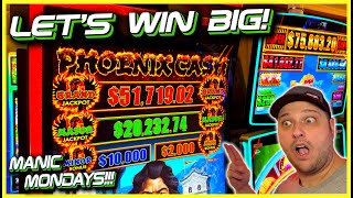 LET'S WIN BIG!! Hitting The New Phoenix Cash Slot HARD!!! Manic Monday Ep 22