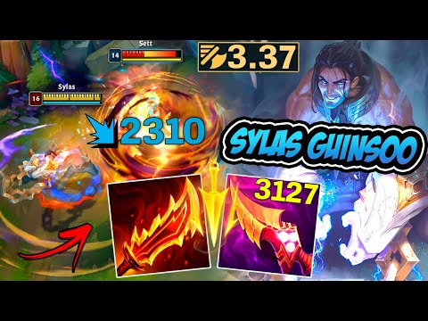 SYLAS AD E AP DE GUINSOO COM MUITA VELOCIDADE DE ATAQUE (3.37) - LEAGUE OF LEGENDS