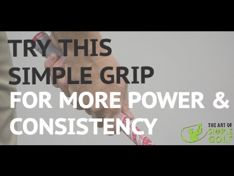 Part of a video titled Golf: How to Grip It for Power And Consistency With A 10 Finger ...