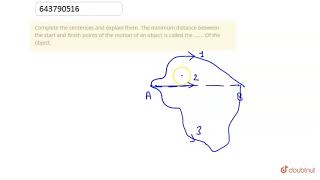 Complete the sentences and explain them. The minimum distance | Class 9 PHYSICS | Doubtnut