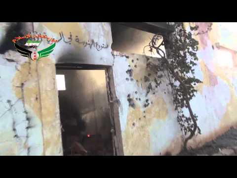 جولة داخل كتيبة المشاة بعد السيطرة عليها من قبل لواء فجر الإسلام في بلدة عتمان في ريف درعا