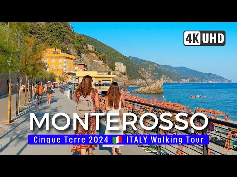 MONTEROSSO AL MARE Walking Tour 4K60 🌄 Cinque Terre, ITALY 🇮🇹 w/SUBTITLES
