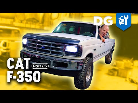 CAT Diesel swapped F350 Moves Under Its Own Power! #FTreeKitty [EP25]