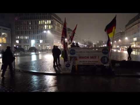 Bärgida demo and counter protest Berlin Germany 05012015