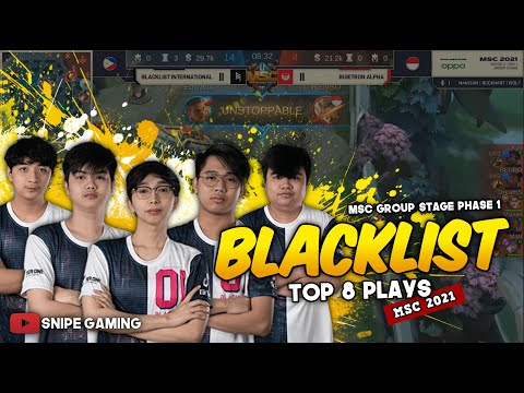 TOP 8 PLAYS OF BLACKLIST INTERNATIONAL FROM MSC GROUP STAGE DAY 1 | Wise Aldous and Edward Paquito