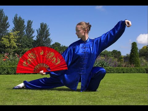 02/05/2020 Tai Chi Kung Fu Fan form Front View To music