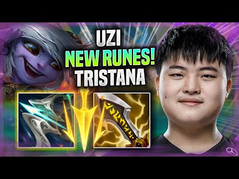 UZI IS READY FOR TRISTANA WITH NEW RUNES! - Uzi Plays Tristana ADC vs Jinx!