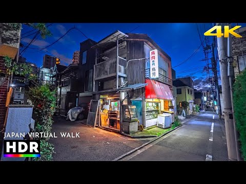 Tokyo Japan - Gokokuji to Idabashi, Sunset to Night Walk • 4K HDR