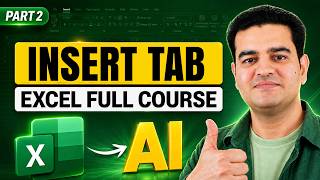 How to Use Insert Tab in MS Excel with AI Full Tutorial in Hindi | #inserttab #msexcelcourse