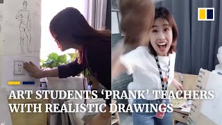 Art students in China ‘prank’ teachers with th