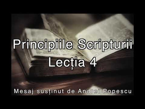 Principiile Scripturii - Lectia 4 - Cum am fost facuti