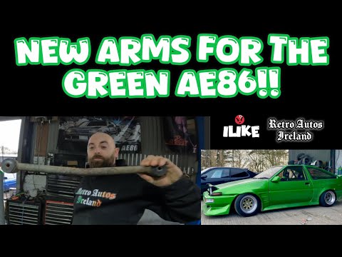ILIKE VLOGS: FITTING ADJUSTABLE ARMS TO THE GREEN AE86!!