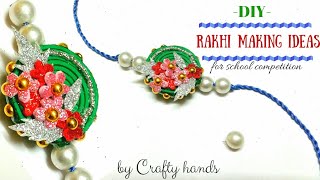 easy rakhi making idea using foam sheet|Diy Rakhi|quick rakhi idea for school competition