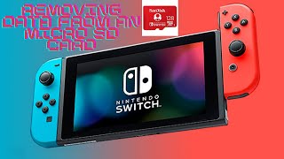 removing data from a Micro SD card/ Formatting with the Nintendo switch