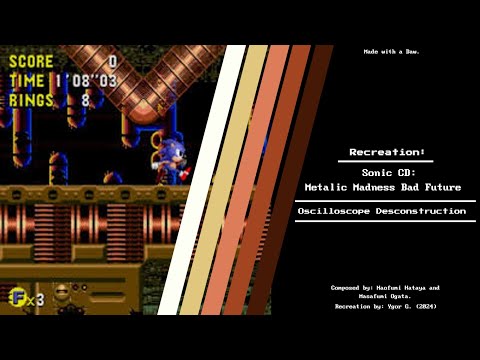 Sonic CD - Metallic Madness (Bad Future Mix) (Deconstruction/Breakdown) (Oscilloscope View)