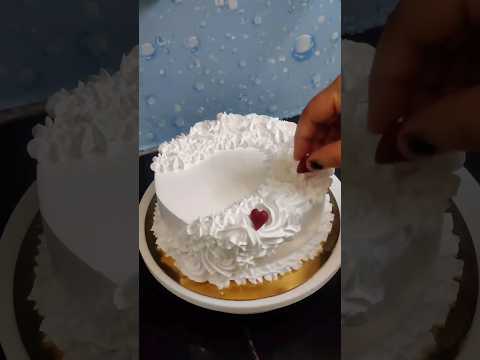 Easy and Quick Anniversary cake decoration tutorial#cake #cakedesign #youtubeshorts #anniversarycake