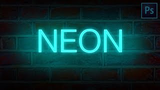 NEON Text Effect Photoshop 2020 Tutorial