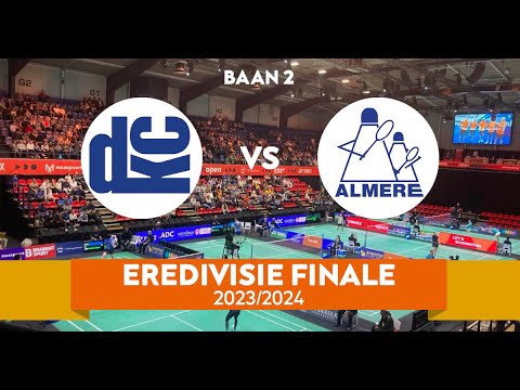 Finale play-off Eredivisie 23 maart 2024: Dunlop - DKC - F.I.T Almere , Baan 2