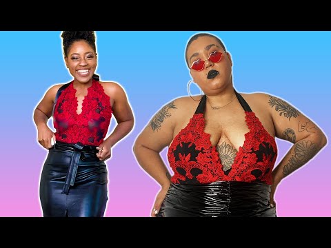 女性はワンサイズ上のランジェリーを試してみてください。 (Women Try One-Size-Fits-All Lingerie)