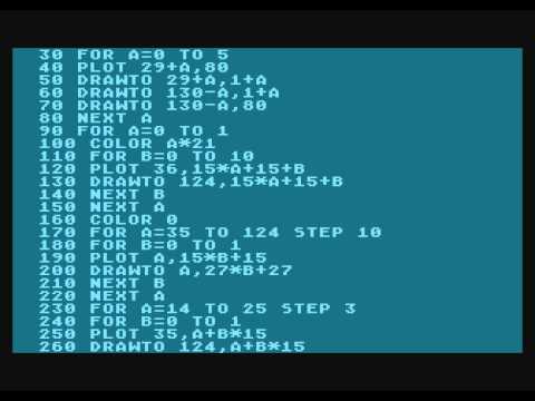 Atari Basic Programming: Super Breakout Game Screen