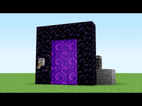 Minecraft how to make automatic nether portal #shorts
