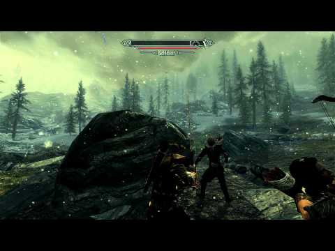 TESV:Skyrim Dragon Battle with Sahloknir