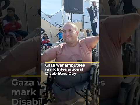 Gaza war amputees mark International Disabilities Day | AJ #shorts