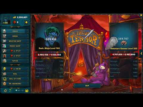 Shakes & Fidget Circus of Terror Miniature Gnome LEVEL 265