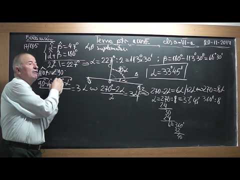 1/2 Lectia 1634 Clasa 6 Calcule cu masuri de unghiuri Unghiuri adiacente Suplementare Complementare