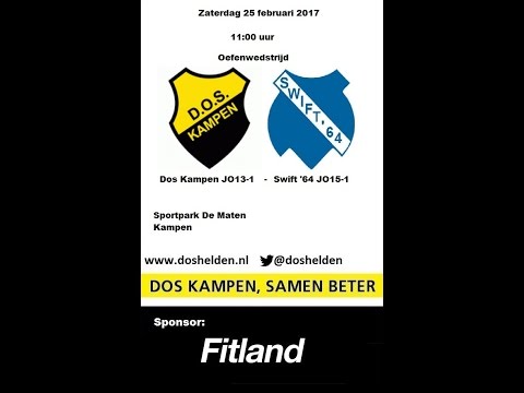 Doshelden Kampen: 25-02-2017 Dos Kampen JO13-1 (D1) - Swift '64 JO15-1 (C1) (1-3)